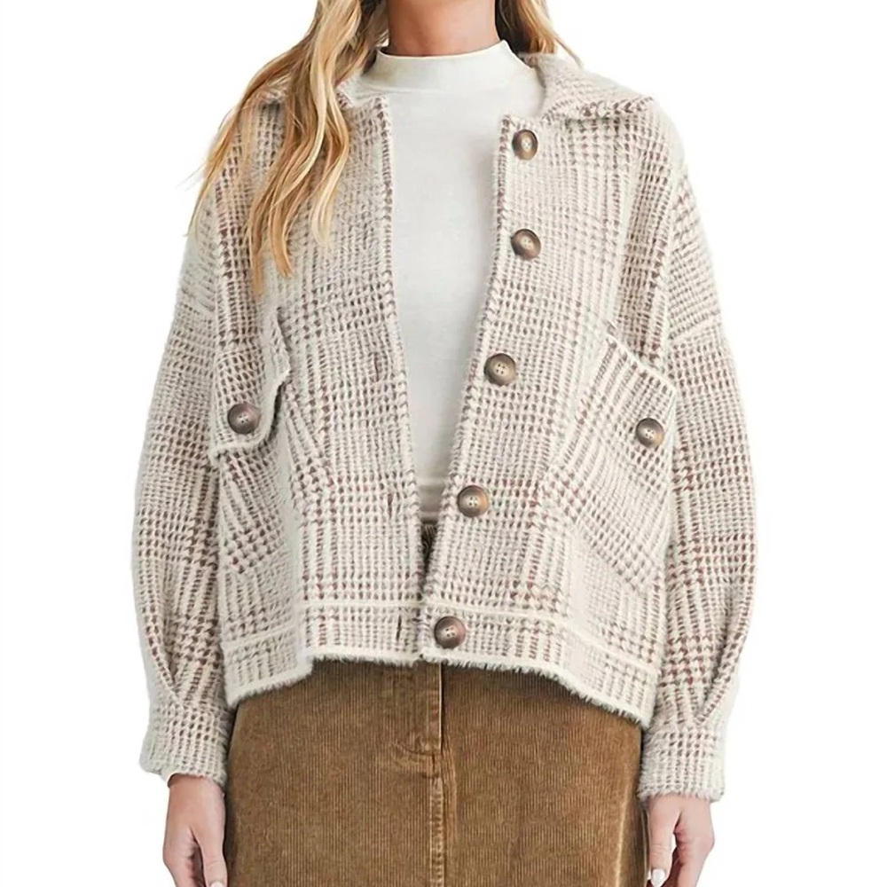 Sage the label Layla plaid jacket